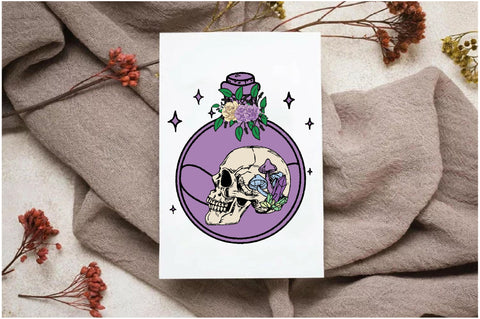 Witch Skull Bottle Sublimation Sublimation Jagonath Roy 