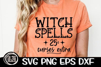 Witch Spells .25 Curses Extra - Witchcraft SVG PNG EPS DXF SVG On the Beach Boutique 