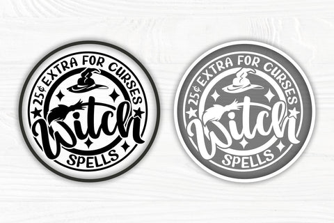 Witch Spells SVG, Halloween Round Sign Designs SVG TonisArtStudio 