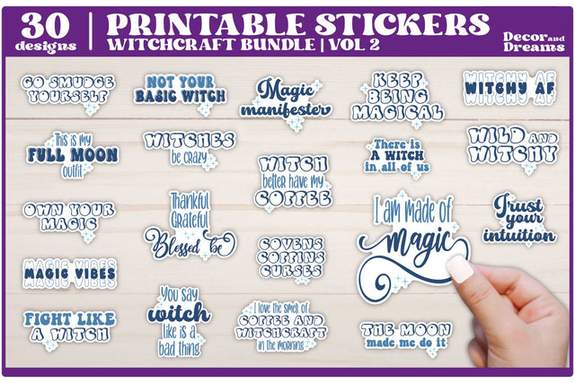 Witch Sticker Bundle | Witchcraft Sticker Bundle | Vol 2 SVG Decor and Dreams 