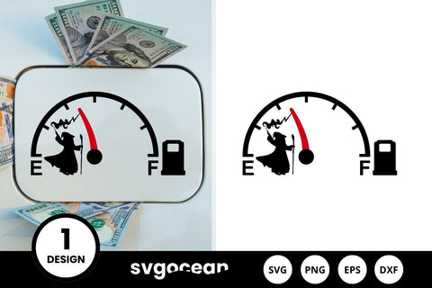 Witch Stopping Fuel Gauge Indicator SVG Design SVG SvgOcean 