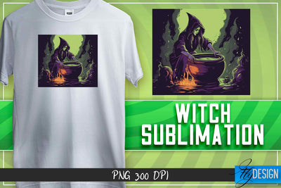 Witch Sublimation | T-Shirt Design Sublimation Fly Design 