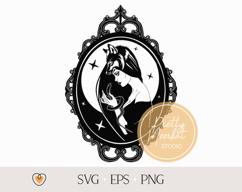 Witch svg, Goth svg, Witchy svg, Mystical svg, Occult svg, png files SVG Pretty Meerkat 