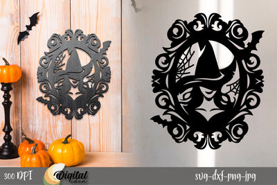 Witch SVG. Halloween vintage mirror SVG. Happy Halloween SVG SVG Evgenyia Guschina 