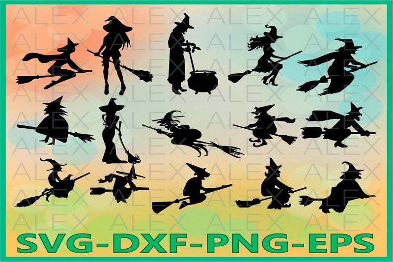 Witch Svg, Halloween Witch - So Fontsy