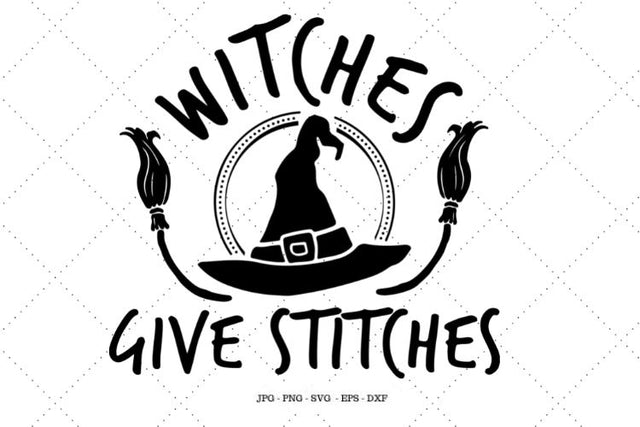 Witch SVG, Wicca Gift, Witch Shirt Svg, Halloween Clip Art, Halloween Gift, Witches Give Stiches SVG SVG Digital Designer 