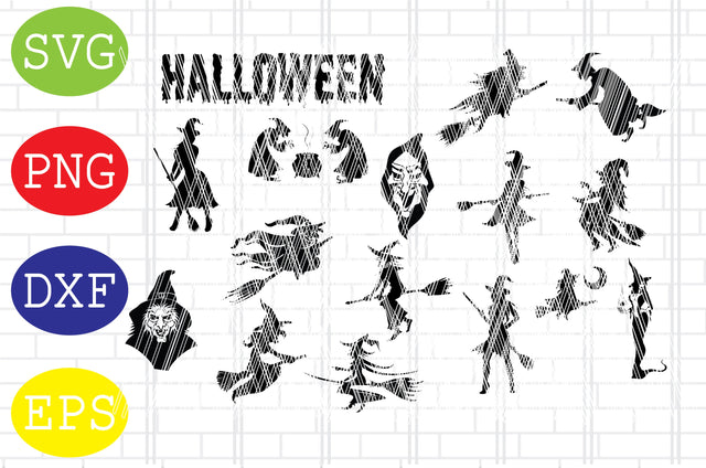 Witch Svg, Witch Silhouette, Witch Cut Files, Witch Svg Bundle, Witch Clipart, Witch Design Svg, Halloween Witch Svg, Halloween Svg SVG DigitalSvgFiles 