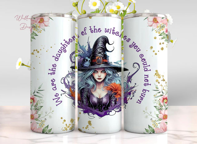 Witch Tumbler Wrap 20 oz Skinny Tumbler Sublimation Designs, Witch Vibes Tumbler Wrap Sublimation,Digital Download PNG, Boho Tumbler Png Sublimation WillowSageDesign 