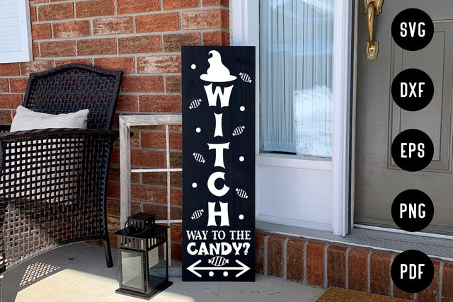 Witch Way to the Candy - Halloween Porch Sign SVG SVG CraftLabSVG 