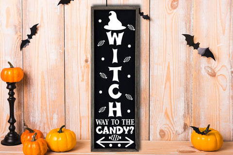 Witch Way to the Candy - Halloween Porch Sign SVG SVG CraftLabSVG 