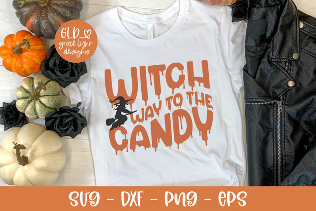 Witch Way To The Candy - Retro Halloween SVG SVG Grace Lynn Designs 