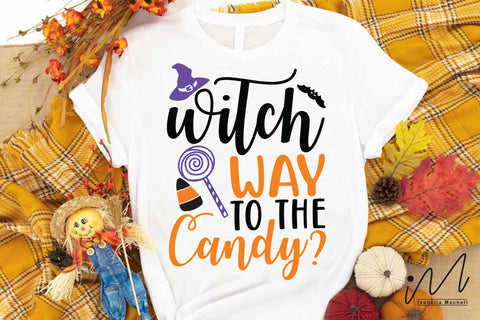 Witch way to the candy svg, candy svg, Halloween candy t shirt svg, Halloween svg, Funny Halloween T-shirt svg, Halloween Day T-shirt, Happy Halloween svg, Batty Svg, Pumpkin svg, Holiday Cricut SVG Isabella Machell 
