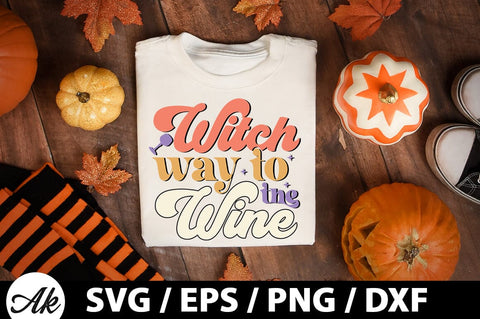 Witch way to the wine Retro SVG SVG akazaddesign 