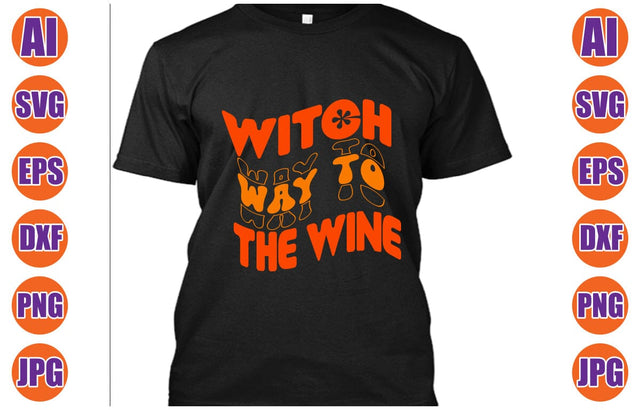 Witch Way To The Wine Retro SVG SVG Syaman 