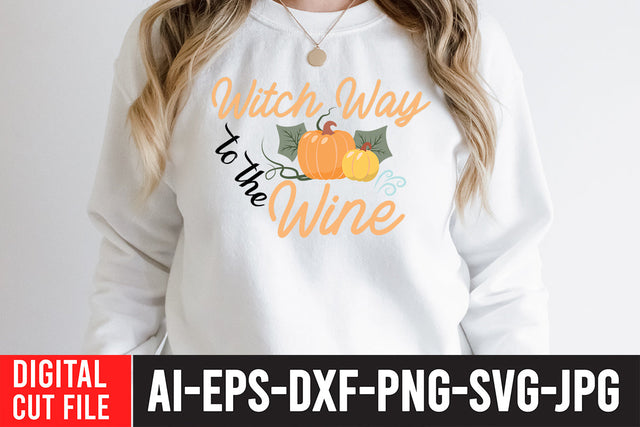 Witch Way To The Wine SVG Cut File SVG BlackCatsMedia 