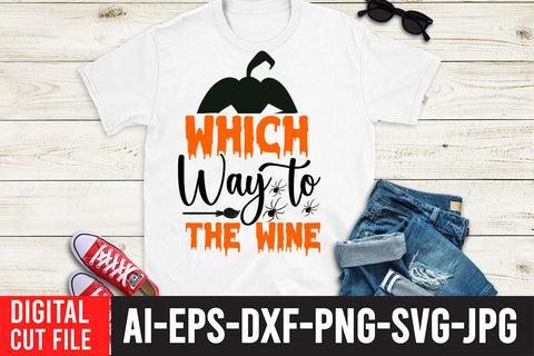 Witch Way to The Wine SVG Design SVG BlackCatsMedia 