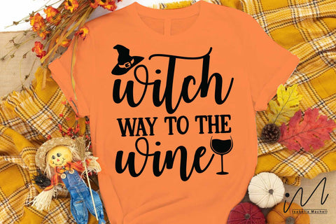 Witch way to the wine svg, Halloween wine svg, Halloween svg, Funny Halloween T-shirt svg, Halloween Day T-shirt, Happy Halloween svg, Batty Svg, Pumpkin svg, Holiday Cricut SVG Isabella Machell 