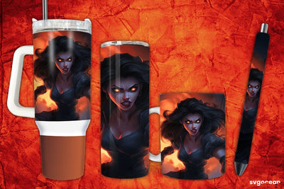 Witch-werewolf Wrap Bundle | Tumbler | Mug | Pen Sublimation SvgOcean 
