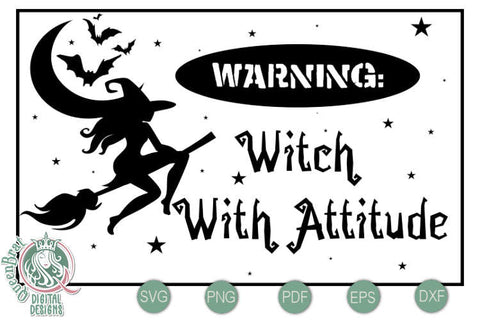Witch With Attitude SVG SVG QueenBrat Digital Designs 