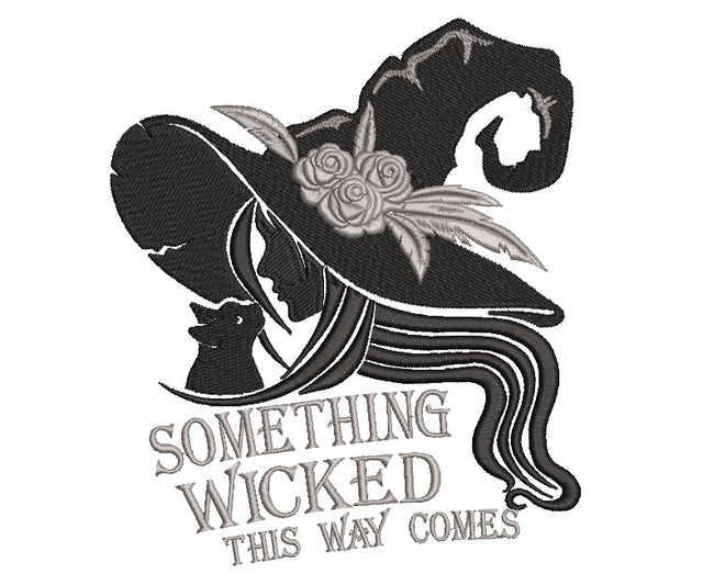 Witch with cat embroidery design, Halloween embroidery, 4 sizes, instant download Embroidery/Applique DESIGNS ArtEMByNatalia 