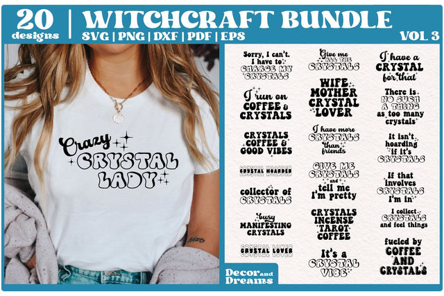 Witchcraft SVG Bundle | Crystals SVG Bundle | Vol 3 SVG Decor and Dreams 
