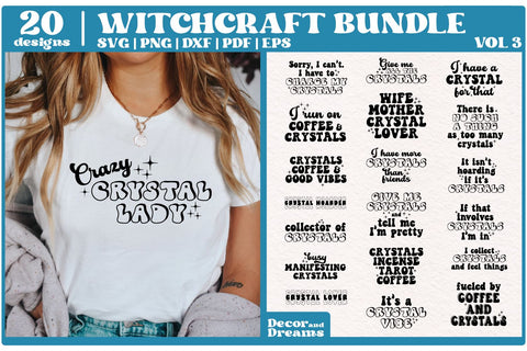 Witchcraft SVG Bundle | Crystals SVG Bundle | Vol 3 SVG Decor and Dreams 