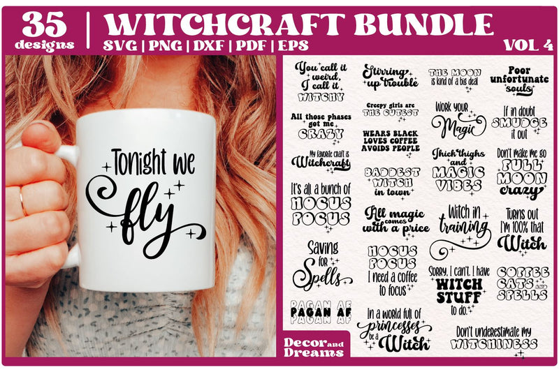Witchcraft SVG Bundle | Moon SVG Bundle | Vol 4 SVG Decor and Dreams 