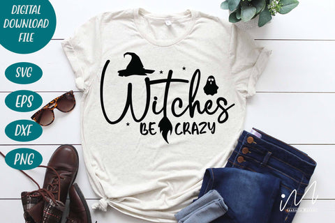 Witches be crazy svg, Halloween witches svg, Batty t shirt,FunnyHalloween sweet shirt, Halloween gift shirt,Halloween funny quotes, cut file SVG Isabella Machell 