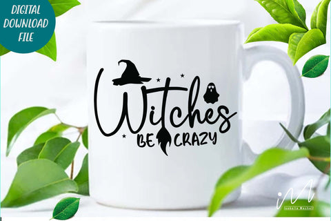 Witches be crazy svg, Halloween witches svg, Batty t shirt,FunnyHalloween sweet shirt, Halloween gift shirt,Halloween funny quotes, cut file SVG Isabella Machell 