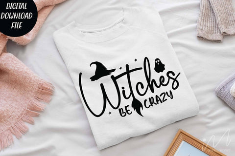 Witches be crazy svg, Halloween witches svg, Batty t shirt,FunnyHalloween sweet shirt, Halloween gift shirt,Halloween funny quotes, cut file SVG Isabella Machell 