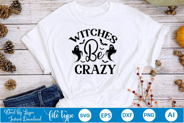 Witches Be Crazy SVG SVGs,Quotes and Sayings,Food & Drink,On Sale, Print & Cut SVG DesignPlante 503 