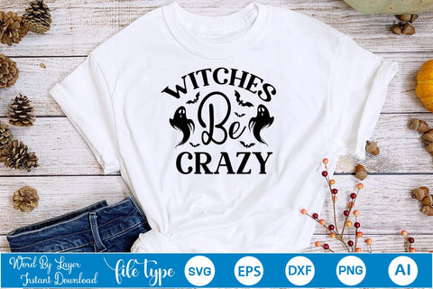 Witches Be Crazy SVG SVGs,Quotes and Sayings,Food & Drink,On Sale, Print & Cut SVG DesignPlante 503 