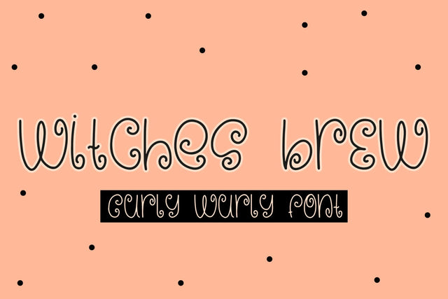 Witches Brew - A Curly Halloween Font Font Freeling Design House 