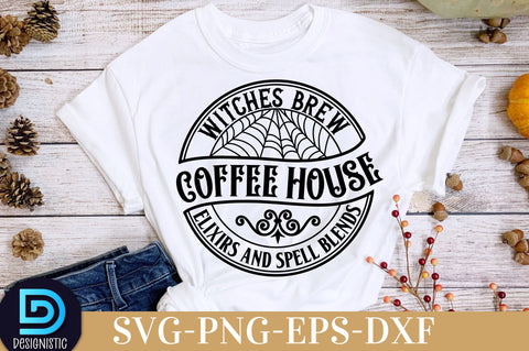 Witches brew coffee house elixirs and spell blends, Halloween SVG Design SVG DESIGNISTIC 