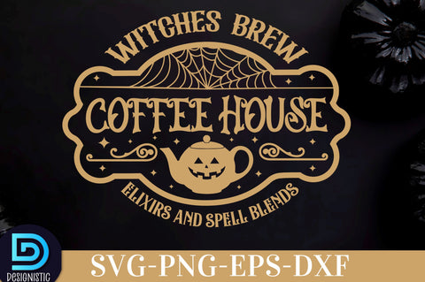 Witches brew coffee house elixirs and spell blends, Halloween SVG Design SVG DESIGNISTIC 