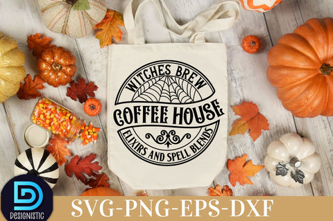 Witches brew coffee house elixirs and spell blends, Halloween SVG Design SVG DESIGNISTIC 