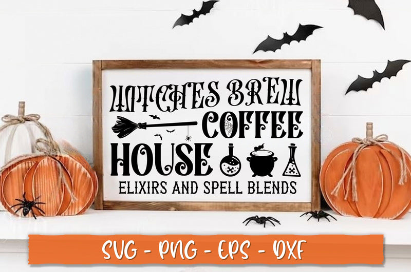 Witches brew coffee house elixirs and spell blends Sign SVG SVG Shetara Begum 