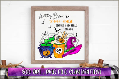 Witches brew coffee house elixirs and spell blends Sublimation SVG Shetara Begum 