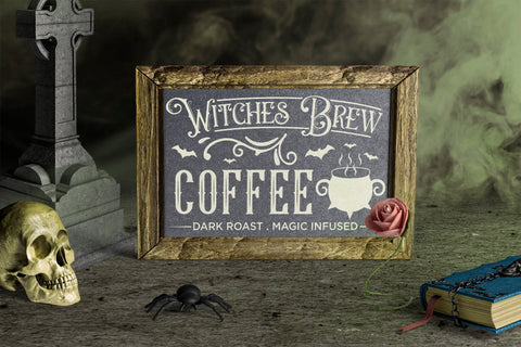 Witches Brew Coffee SVG - Halloween Sign SVG SVG CraftLabSVG 
