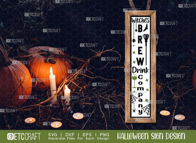 Witches Brew Drink Company Svg | Halloween SVG | Porch Sign | Halloween Sign Svg | Rustic Halloween Design Svg | Halloween Sign Design SVG ETC Craft 