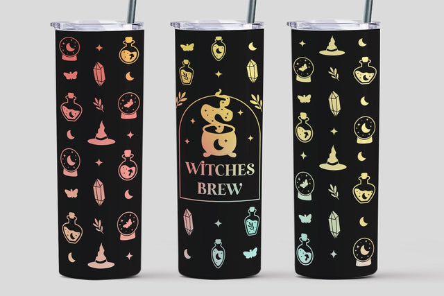 Witches brew Halloween sublimation tumbler Sublimation KMarinaDesign 