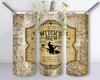 Witches Brew Spell Book Halloween Tumbler Wrap PNG, Witches Brew Tumbler Sublimation Halloween Tumbler Wrap, Witches Brew Tumbler Wrap Sublimation PixelChick 
