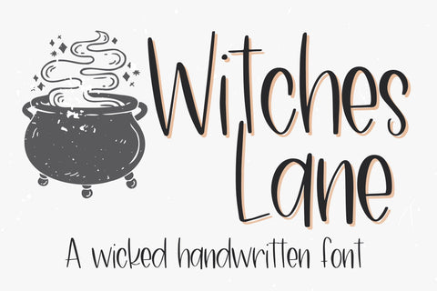 Witches Lane, Halloween Handwritten Font for Cricut, Cricut Fonts, Witchy Font SVG Designing Digitals 