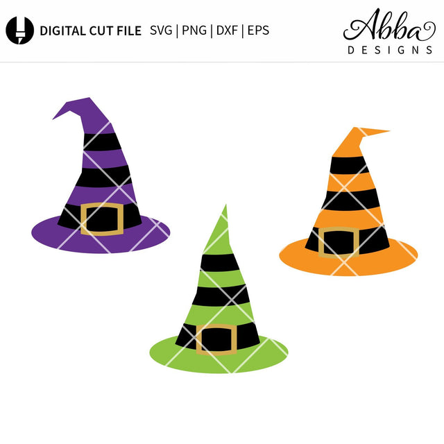 Witches Striped Hats SVG Abba Designs 