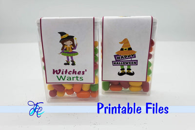 Witches' Warts - Tic Tac Label 3D Paper Family Creations 