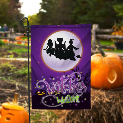 Witches Welcome Sanderson Sisters Garden Flag - 12x18 Garden Flag Sublimation Design Download PNG File Instant Download Sublimation CaldwellArt 
