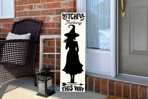 Witchful Thinking This Way, Halloween Porch Sign SVG SVG CraftLabSVG 