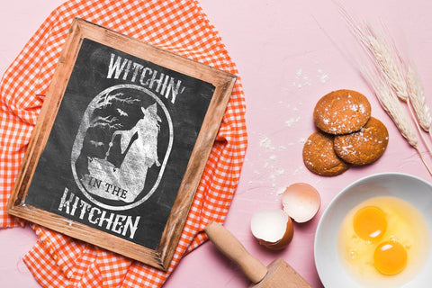 Witchin in the Kitchen - Halloween Sign SVG SVG CraftLabSVG 