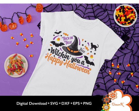 Witchin' You a Happy Halloween SVG SVG DawnKDesigns 