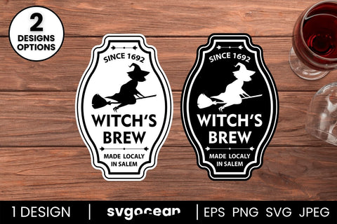 Witch’s Brew Bottle Labels Svg SVG SvgOcean 